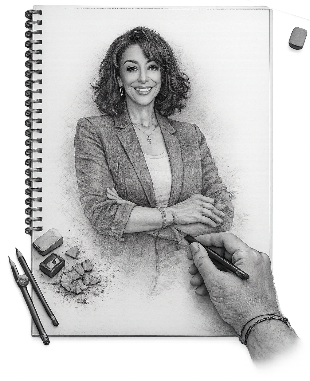 Illustrated portrait of founder Diana Thomas-Bell